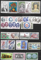 MONACO 1976 Complet 36 Timbres Neufs ** 1043 à 1078, - Avec Blocs 11 Et 12 - Full Years