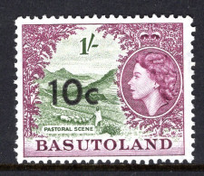 Basutoland 1961 Decimal Surcharges - 10c On 1/- Pastoral Scene - Type I - HM (SG 64) - 1933-1964 Kronenkolonie