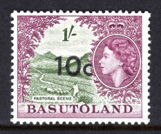 Basutoland 1961 Decimal Surcharges - 10c On 1/- Pastoral Scene - Type I - HM (SG 64) - 1933-1964 Colonie Britannique