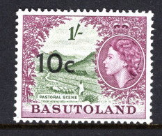 Basutoland 1961 Decimal Surcharges - 10c On 1/- Pastoral Scene - Type I - HM (SG 64) - 1933-1964 Colonie Britannique