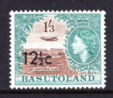 Basutoland 1961 Decimal Surcharges - 12½c On 1/3 Aeroplane Over Lancers Gap - Type II - HM (SG 65a) - 1933-1964 Kolonie Van De Kroon