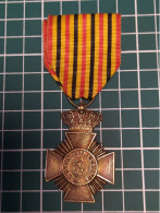 MEDAILLE DECORATION MILITAIRE DE 1ERE CLASSE POUR ANCIENNETE, BELGIQUE - Belgien