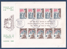 Monaco - YT Bloc N° 22 - FDC - Premier Jour - Grand Format - Prise De La Forteresse De Monaco - 1982 - FDC