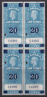 Canada Revenue (Federal), Van Dam FSC22, Used Block - Fiscale Zegels