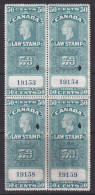 Canada Revenue (Federal), Van Dam FSC25b, Used Block - Fiscaux