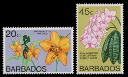 Barbados 1977 - Mi-Nr. 420-421 X ** - MNH - Orchideen / Orchids - Barbados (1966-...)