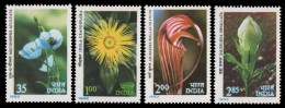 Indien 1982 - Mi-Nr. 908-911 ** - MNH - Blumen / Flowers - Ungebraucht