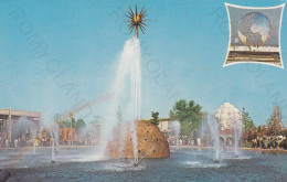 CARTOLINA  NEW YORK CITY,STATI UNITI-THE SOLAR FOUNTAIN-NEW YORK WORLD'S FAIR 1964-1965-"PEACE THROUGH UNDERSTANDING" - Autres Monuments, édifices