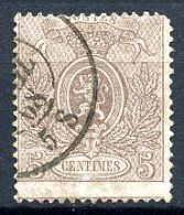 BE   25Aa   X   ---   Dent. 15  --  Belle Nuance Bistre-brun - 1866-1867 Petit Lion