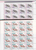 BULGARIA 1973 - Wild Animals In Sheets Of 25 Stamps(5x5), Used(O), Mi-Nr. 2248/53(3 Scan) - Used Stamps