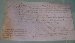 ANDRE DE PAJOT Autographe Signé 1645 PRESIDENT COURS MONNAIES PARIS Parchemin - Historische Personen