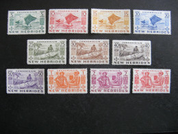 Nouvelles-Hébrides: Série N° 155 Au N° 165, Neufs X. - Unused Stamps