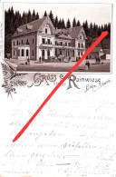 Litho AK Rainwiese Mezni Louka Böhmische Schweiz Gasthof Grand Hotel Grandhotel Stimmersdorf Herrnskretschen Tetschen - Sudeten