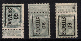 BELGIQUE  Préos    N° 53 Et 81 - Typos 1906-12 (Armoiries)