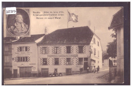 BOUDRY - HOTEL DU LION D'OR - MAISON NATALE DE MARAT - TB - Boudry