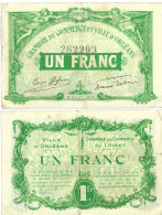 France - BILLET - Chambre De Commerce D'ORLEANS  - UN FRANC - 1915 - JP.095.06 - 16-211 - Bons & Nécessité