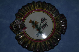 B11 Faience Assiette Plate Henriot  Quimper Bretagne Breton Poisson Fish - Quimper/Henriot (FRA)