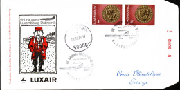 Luxembourg , Luxemburg ,6 April 1974 ,FDC  Vol Inaugural Luxembourg - Dubrovnik , Timbre Mi 880, GESTEMPELT - Storia Postale