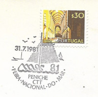 Portugal Cachet Commémoratif Foire Du Mer Peniche 1981 Event Postmark Sea Festival - Maschinenstempel (Werbestempel)