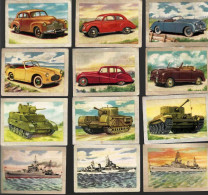 (chocolat)  JACQUES De La Collection «Navires De Guerre – Tanks - Autos » : Lot De 91 Chromos Différents - Jacques