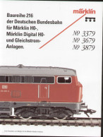 Catalogue Märklin 1991 Informationsblatt DB BR 216 HO - Digital - Gleichstrom - German