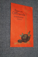 Cheramy Paris Parfum Offrande,sachet Parfumé Pour Collection,ancien, 80 Mm./50 Mm. - Autres & Non Classés