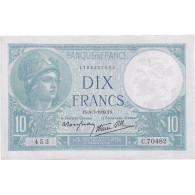 France, 10 Francs, Minerve, 1939, C.70482, SPL+, Fayette:7.4, KM:84 - 10 F 1916-1942 ''Minerve''