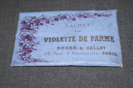 Roger Gallet,parfumerie Violette De Parme,très Ancien Sachet Pour Collection,120 Mm./80 Mm. - Sonstige & Ohne Zuordnung