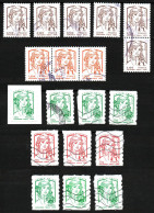 France, Année 2013/16 - 19 Timbres - Marianne De Ciappa-Kawena - N°4765, 4770 + Adhésif N°850, 851, N° 1214 - Oblitérés - 2013-2018 Marianne Van Ciappa-Kawena