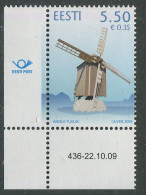 Estonia:Unused Stamp Angla Windmill, Corner!, 2009, MNH - Estonie