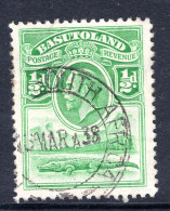 Basutoland 1933 KGV Crocodile & Mountains - ½d Emerald Used (SG 1) - Timbres-taxe