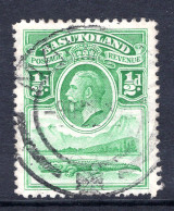 Basutoland 1933 KGV Crocodile & Mountains - ½d Emerald Used (SG 1) - Impuestos