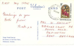 AUSTRALIA - 1969 - CHRISTMAS STAMP POSTCARD TO  ENGLAND. - Lettres & Documents