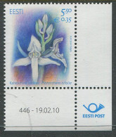 Estonia:Unused Stamp Flower, Corner!, 2010, MNH - Estonie