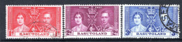 Basutoland 1937 KGVI Coronation Set Used (SG 15-17) - Timbres-taxe