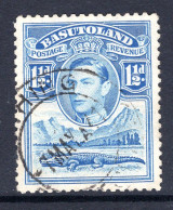 Basutoland 1938 KGVI Crocodile & Mountains - 1½d Light Blue Used (SG 20) - 1933-1964 Kolonie Van De Kroon