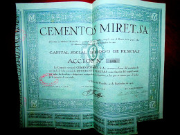 "Cementos Miret ",Vilafranca Del Penedés 1920, Acción - Autres & Non Classés