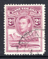 Basutoland 1938 KGVI Crocodile & Mountains - 2d Bright Purple Used (SG 21) - 1933-1964 Colonie Britannique