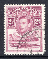 Basutoland 1938 KGVI Crocodile & Mountains - 2d Bright Purple Used (SG 21) - 1933-1964 Kronenkolonie