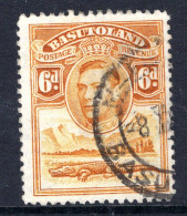 Basutoland 1938 KGVI Crocodile & Mountains - 6d Orange-yellow Used (SG 24) - 1933-1964 Kolonie Van De Kroon