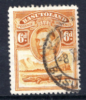 Basutoland 1938 KGVI Crocodile & Mountains - 6d Orange-yellow Used (SG 24) - 1933-1964 Kronenkolonie
