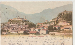 CARTOLINA DI BELLINZONA PANORAMA VIAGGIATA NEL 1902 - Bellinzone