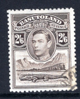 Basutoland 1938 KGVI Crocodile & Mountains - 2/6 Sepia Used (SG 26) - 1933-1964 Crown Colony