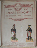 7 Images Chromo Découpis Chocolat Lombart. Vers 1900. Costumes Soldats Empire. Napoléon. L'armée Française. Sur Feuille - Lombart