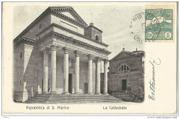 _5pk-813: N° 34: 1904: / Repubblica Di S. Marino La Cattedrale.../ PC > Anvers - Storia Postale