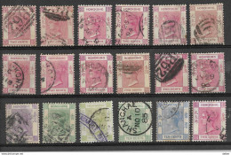 _7Rr-885:  Restje Van 18 Zegels  Queen Victoria... Diverse...om Verder Uit Te Zoeken.. - Used Stamps