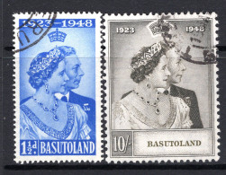 Basutoland 1948 KGVI Royal Silver Wedding Set Used (SG 36-37) - 1933-1964 Crown Colony