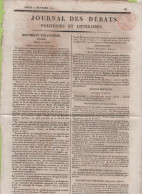 JOURNAL DES DEBATS 20 02 1817 - NAPLES - LONDRES HAUTE TRAHISON - VIENNE - MISSIONS - CONTRIBUTIONS DIRECTES / CADASTRE - 1800 - 1849