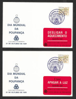 Portugal Cachet Commémoratif  Journée Mondiale D'Epargne Banque CGD 1981 Event Postmark Savings Day - Postal Logo & Postmarks