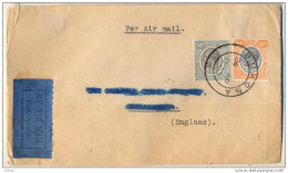_Np985:MANDATED TERRITORY OF TANGANYIKA:  20c &50c: BY AIR:adres Geschrapt: BUKOBA 24 AP 1933 Via KAMPALA UGANDA - Tanganyika (...-1932)